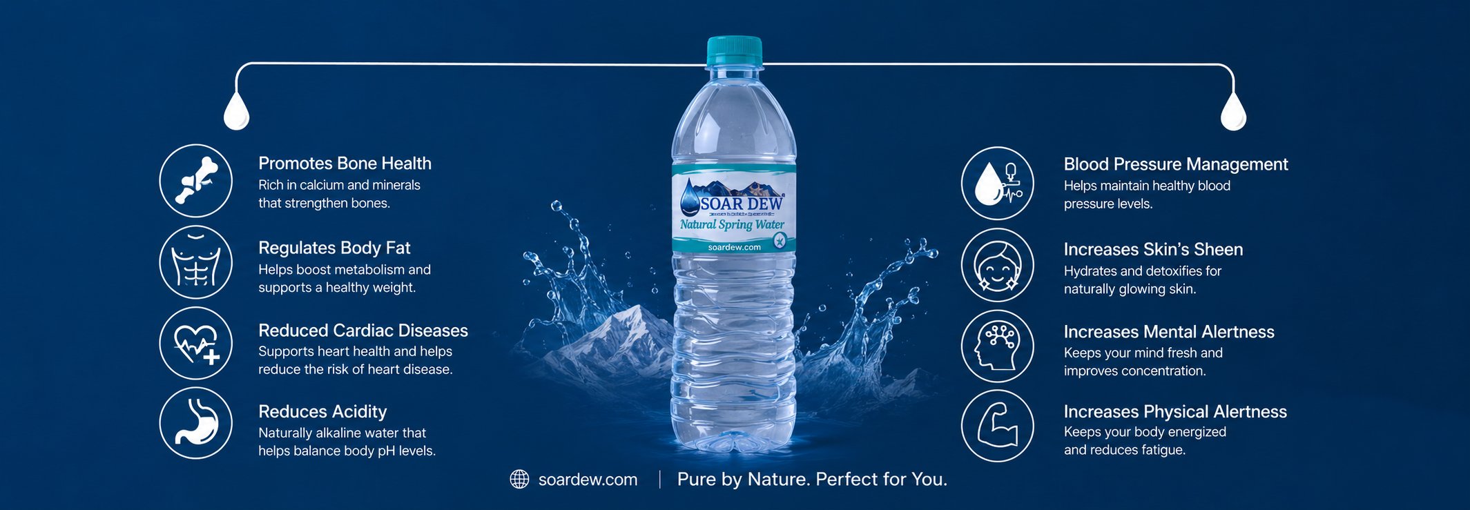 Soar Dew Health Benefits — Promotes Bone Health, Regulates Body Fat, Reduced Cardiac Diseases, Reduces Acidity, Blood Pressure Management, Increases Skin's Sheen, Mental & Physical Alertness