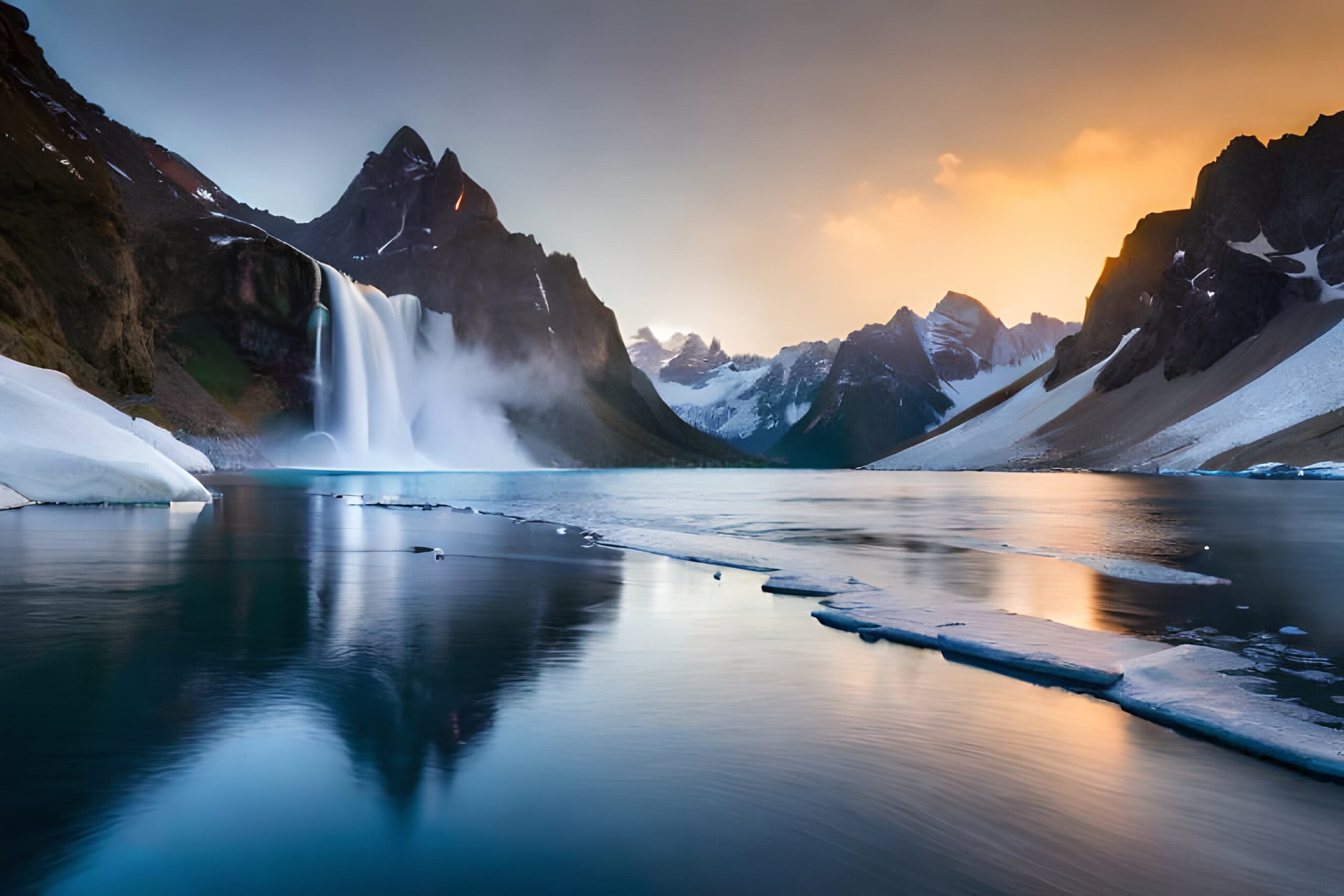 vecteezy_a-waterfall-in-the-middle-of-a-lake-with-snow-covered_32265734